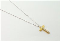 Collana Zancan Collana Con Croce in Oro bianco Diamante EC319BG - EC319BG